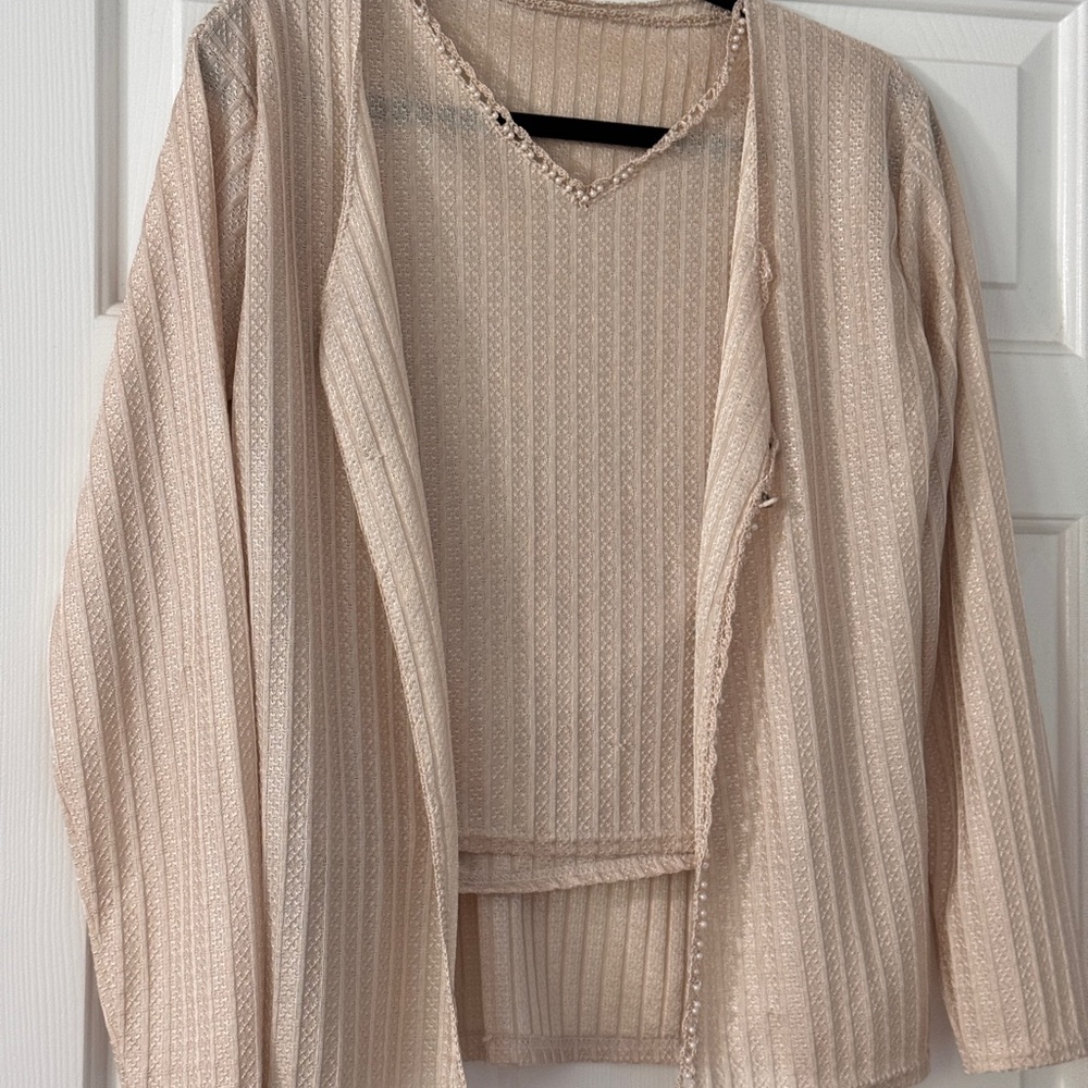Vintage Cream Sweater Set